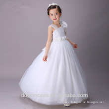 New fashion white wedding ball gown prom 12 years old girl maxi party princess dress